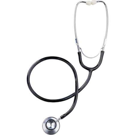 Medline Stethoscope, Dual/Head, 22" Tubing, Black MIIMDS926201